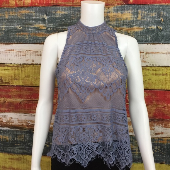LC Lauren Conrad Tops - NWOT Lauren Conrad Lace Overlay Blouse Size XS